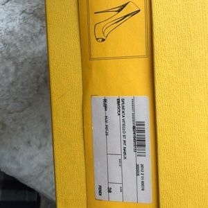 Authentic Fendi Spuntata Vitello Peep Toe Pumps